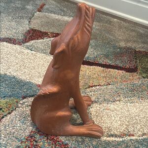 Terracotta Howling Coyote Figurine